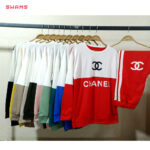 ست بلوز شلوار اسپان چاپ شنل